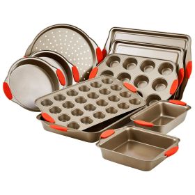 Baking Pan Set 10-Piece Nonstick Carbon Steel Bakeware Set with Silicone Handle
