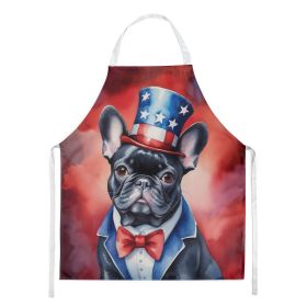 French Bulldog Patriotic American Apron Cooking Kitchen Server Baking Crafts Gardening for Adult Women Men, Unisex, Large, Multicolor